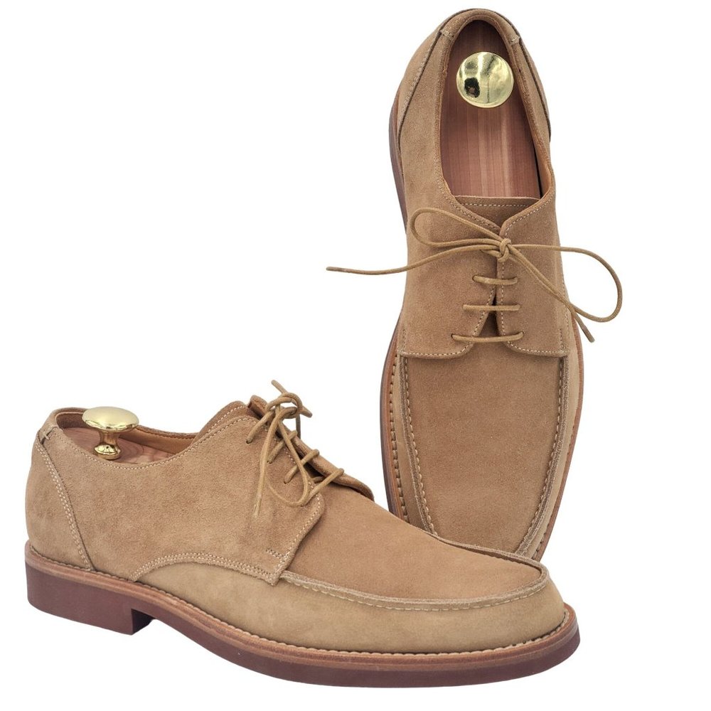 NEW To Boot New York Adam Derrick Italy Men 8 Tan Brown Suede Dress Shoe Oxfords - Picture 9 of 15